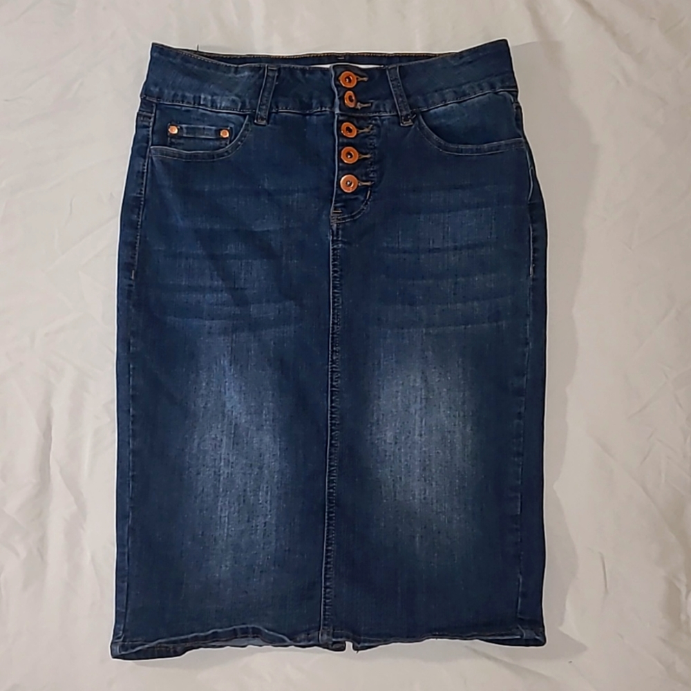Denim Midi Skirt